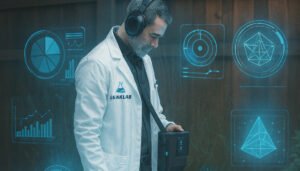 Acoustic sonar equipment used for underground pool leak detection in Mesa Arizona