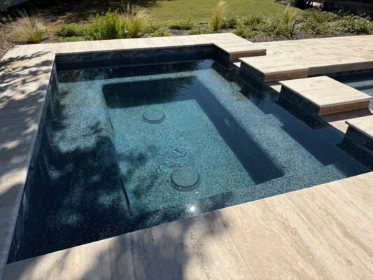 Backyard spa losing water due to underground plumbing issue