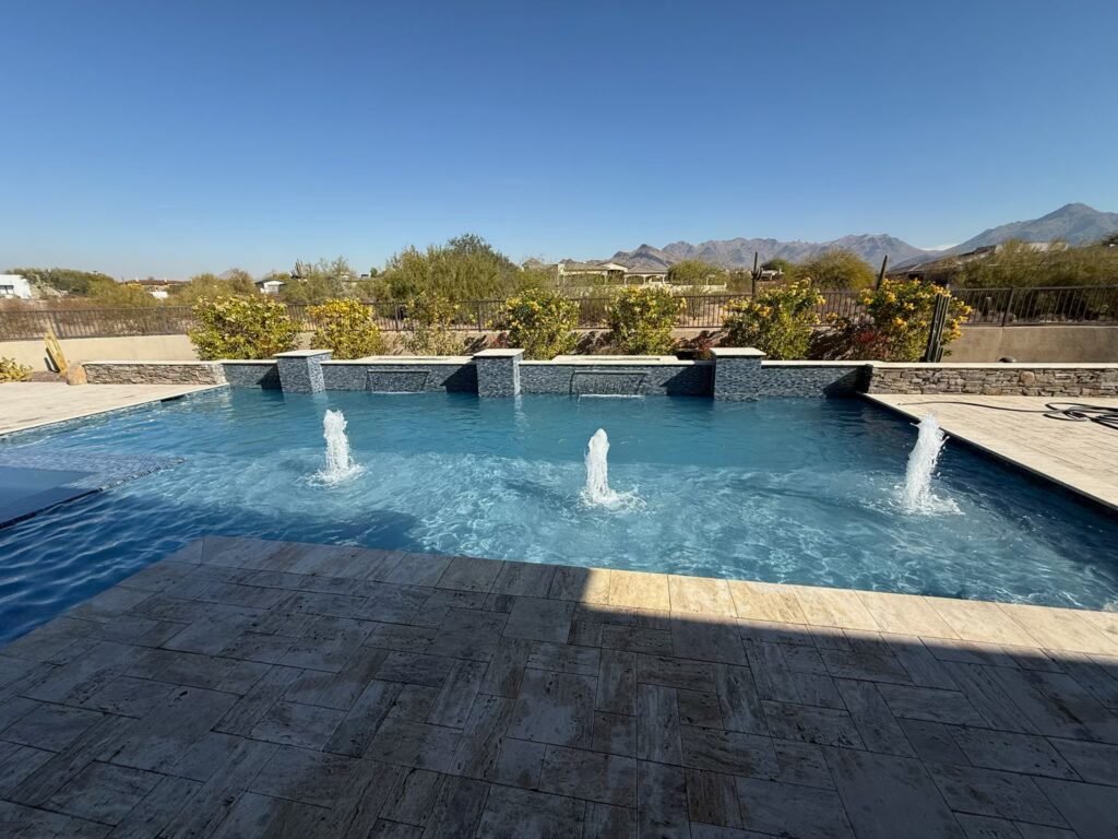 Mesa AZ swimming pool requiring professional leak detection