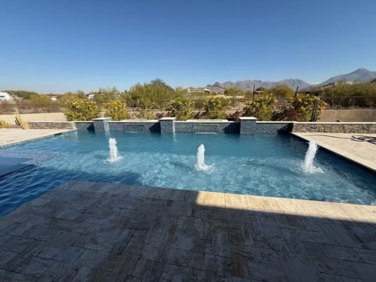 Mesa AZ swimming pool requiring professional leak detection