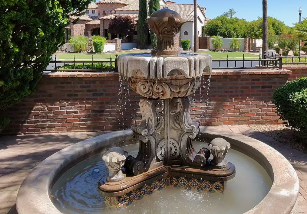 Decorative fountain leak detection service in Mesa Arizona